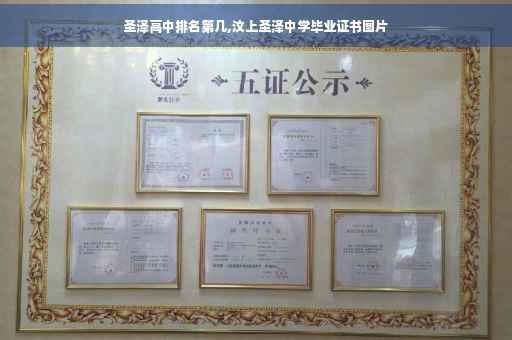 圣泽高中排名第几,汶上圣泽中学毕业证书图片