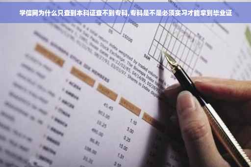 学信网为什么只查到本科证查不到专科,专科是不是必须实习才能拿到毕业证