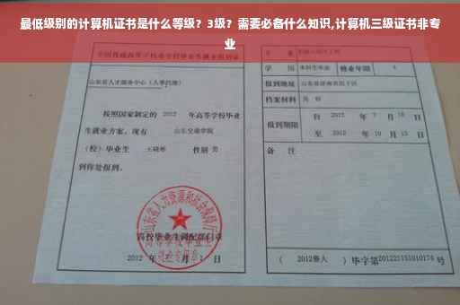 最低级别的计算机证书是什么等级？3级？需要必备什么知识,计算机三级证书非专业
