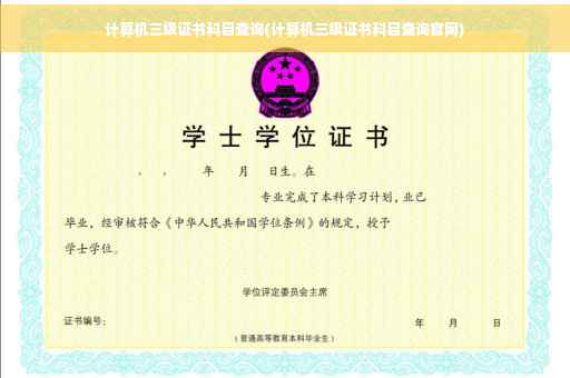 计算机三级证书科目查询(计算机三级证书科目查询官网)