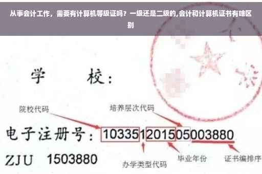 从事会计工作，需要有计算机等级证吗？一级还是二级的,会计和计算机证书有啥区别