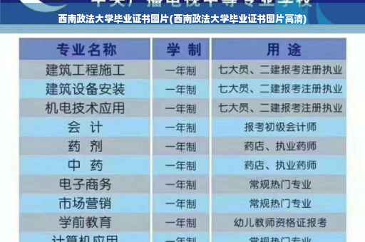 西南政法大学毕业证书图片(西南政法大学毕业证书图片高清)