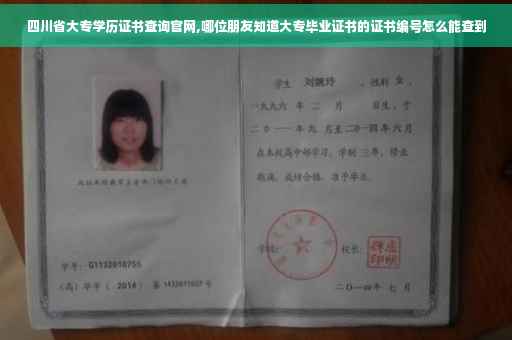 四川省大专学历证书查询官网,哪位朋友知道大专毕业证书的证书编号怎么能查到