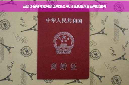 高级计算机技能等级证书怎么考,计算机程序员证书哪里考
