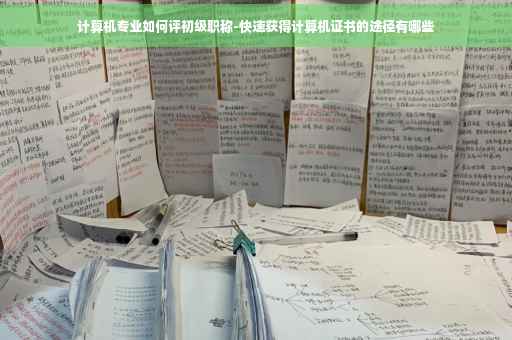 计算机专业如何评初级职称-快速获得计算机证书的途径有哪些