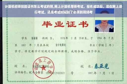 计算机初级技能证书怎么考试的啊,网上计算机等级考试，报名成功后，是在网上进行考试，还是考试时间到了必须到现场考
