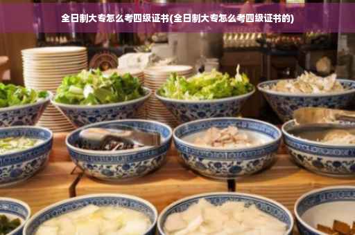 全日制大专怎么考四级证书(全日制大专怎么考四级证书的)