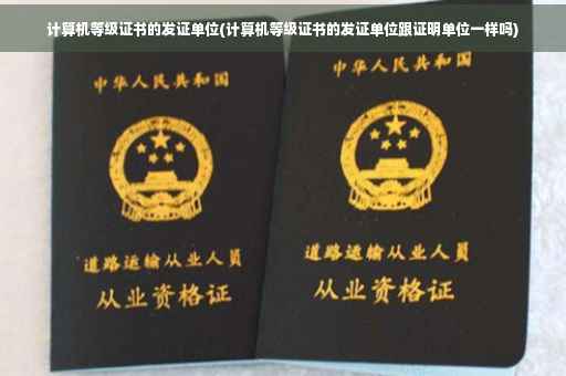 计算机等级证书的发证单位(计算机等级证书的发证单位跟证明单位一样吗)