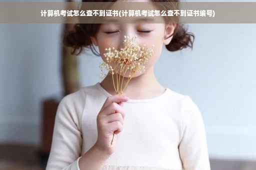 计算机考试怎么查不到证书(计算机考试怎么查不到证书编号)