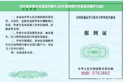 汉中西乡四中毕业证书图片(汉中西乡四中毕业证书图片大全)