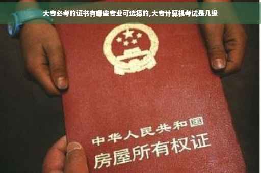 大专必考的证书有哪些专业可选择的,大专计算机考试是几级