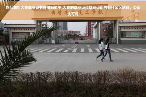 然后拿到大专毕业证书有用吗知乎,大专的毕业证和毕业证明书有什么区别吗，公司认可吗
