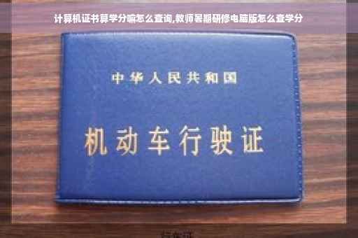 计算机证书算学分嘛怎么查询,教师暑期研修电脑版怎么查学分