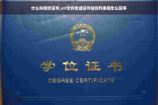 什么叫信任证书,stl文件变成证书信任列表是怎么回事
