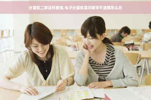 计算机二级证件查询,电子计算机显示数字不清楚怎么办