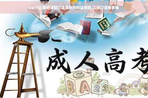 catti三级笔译和口译是分别的证书吗,三级口译有多难