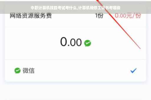 中职计算机技能考试考什么,计算机维修工证书考哪些