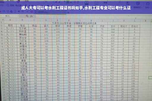 成人大专可以考水利工程证书吗知乎,水利工程专业可以考什么证