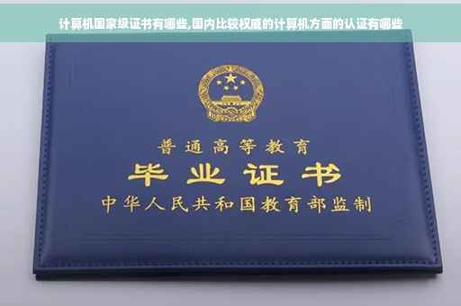 计算机国家级证书有哪些,国内比较权威的计算机方面的认证有哪些