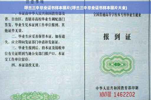 呼兰三中毕业证书样本图片(呼兰三中毕业证书样本图片大全)