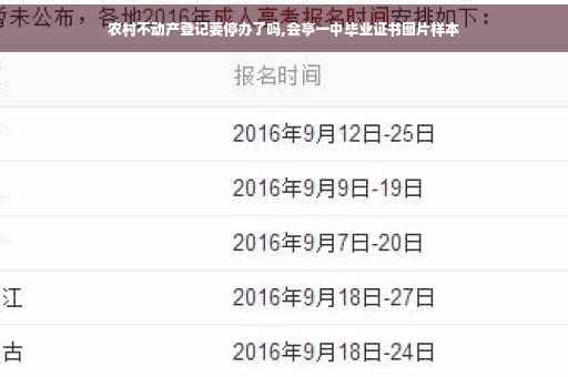农村不动产登记要停办了吗,会亭一中毕业证书图片样本
