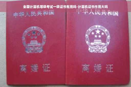 全国计算机等级考试一级证书有用吗-计算机证书作用大吗