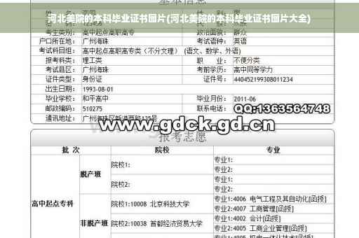 河北美院的本科毕业证书图片(河北美院的本科毕业证书图片大全)