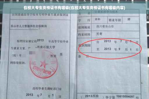 在校大专生资格证书有哪些(在校大专生资格证书有哪些内容) 在校大专生资格证书有哪些(在校大专生资格证书有哪些内容)