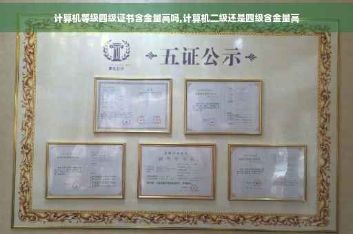 计算机等级四级证书含金量高吗,计算机二级还是四级含金量高