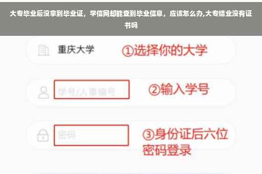 大专毕业后没拿到毕业证，学信网却能查到毕业信息，应该怎么办,大专结业没有证书吗