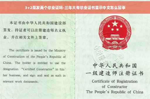 3+2是发两个毕业证吗-三年大专毕业证书显示中文怎么回事