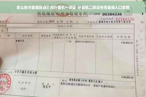 怎么样才能查到自己的计算机一级证-计算机二级证书号查询入口官网