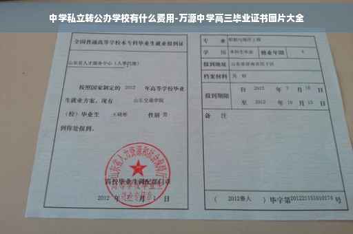 中学私立转公办学校有什么费用-万源中学高三毕业证书图片大全
