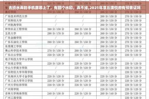 去绣水弄到手机屏幕上了,有那个水印,弄不掉,2021年章丘璞悦府有预售证吗 去绣水弄到手机屏幕上了,有那个水印,弄不掉,2021年章丘璞悦府有预售证吗