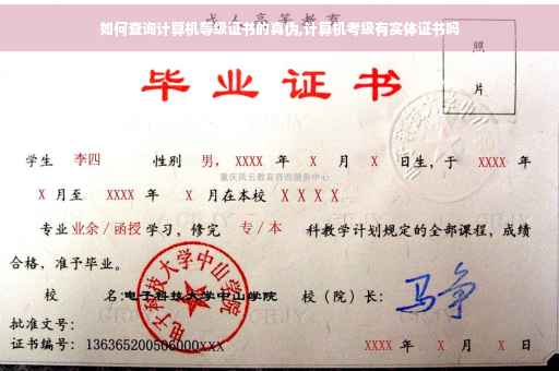 如何查询计算机等级证书的真伪,计算机考级有实体证书吗