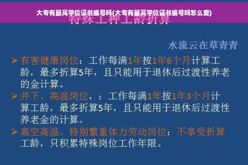大专有最高学位证书编号吗(大专有最高学位证书编号吗怎么查)