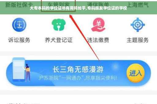 大专本科的学位证书有用吗知乎,专科颁发学位证的学校