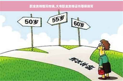 职业资格情况咋填,大专职业资格证书等级填写