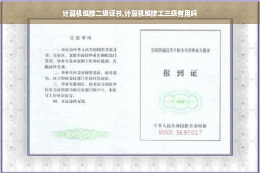计算机维修二级证书,计算机维修工三级有用吗 计算机维修二级证书,计算机维修工三级有用吗