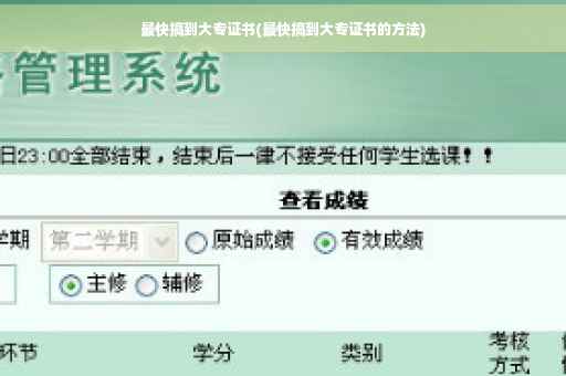 最快搞到大专证书(最快搞到大专证书的方法)