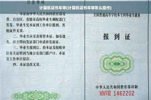 计算机证书年审(计算机证书年审怎么操作)