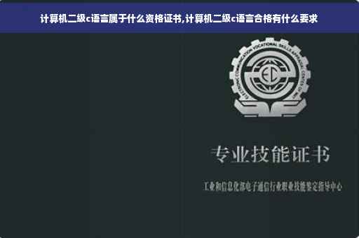 计算机二级c语言属于什么资格证书,计算机二级c语言合格有什么要求