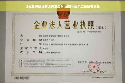 计算机等级证书丢失怎么补,国家计算机二级证书遗失