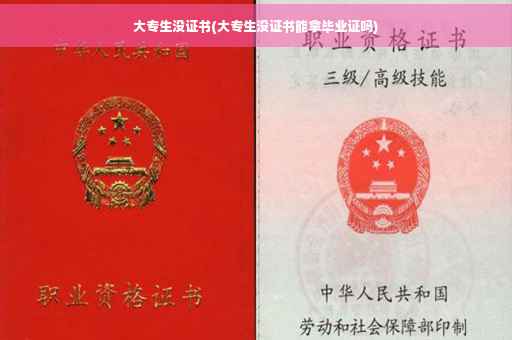 大专生没证书(大专生没证书能拿毕业证吗)