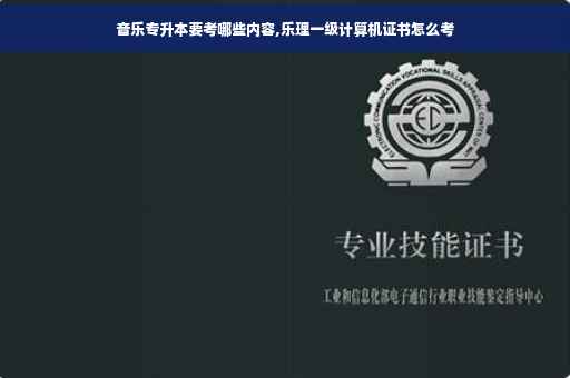 音乐专升本要考哪些内容,乐理一级计算机证书怎么考