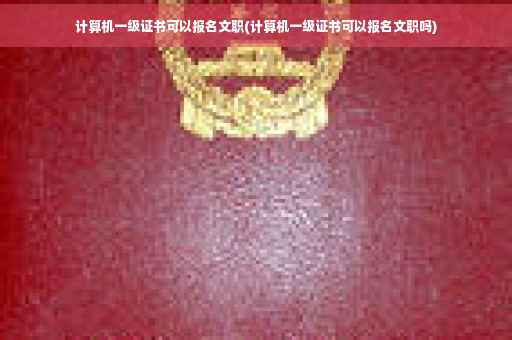 计算机一级证书可以报名文职(计算机一级证书可以报名文职吗)