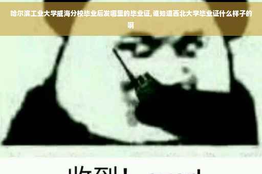 哈尔滨工业大学威海分校毕业后发哪里的毕业证,谁知道西北大学毕业证什么样子的啊