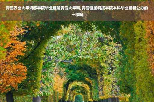 青岛农业大学海都学院毕业证是青岛大学吗,青岛恒星科技学院本科毕业证和公办的一样吗