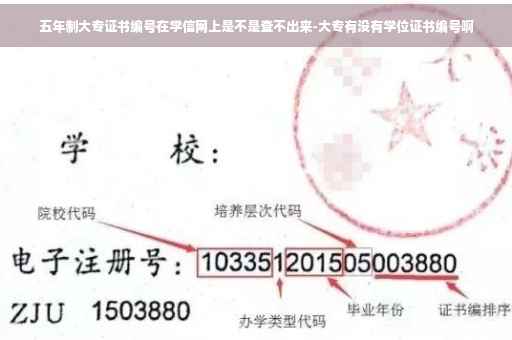 五年制大专证书编号在学信网上是不是查不出来-大专有没有学位证书编号啊