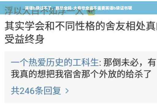 英语b级过不了，能毕业吗-大专毕业需不需要英语b级证书呢
